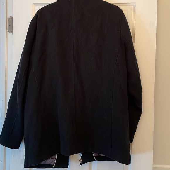 CALVIN KLEIN MENS SIZE M WOOL BLEND PEACOAT JACKET QUILTED LINING POCKET - Picture 5 of 5